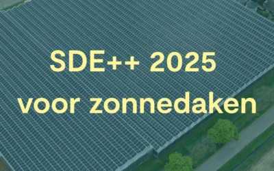SDE++ 2025 voor zonnedaken